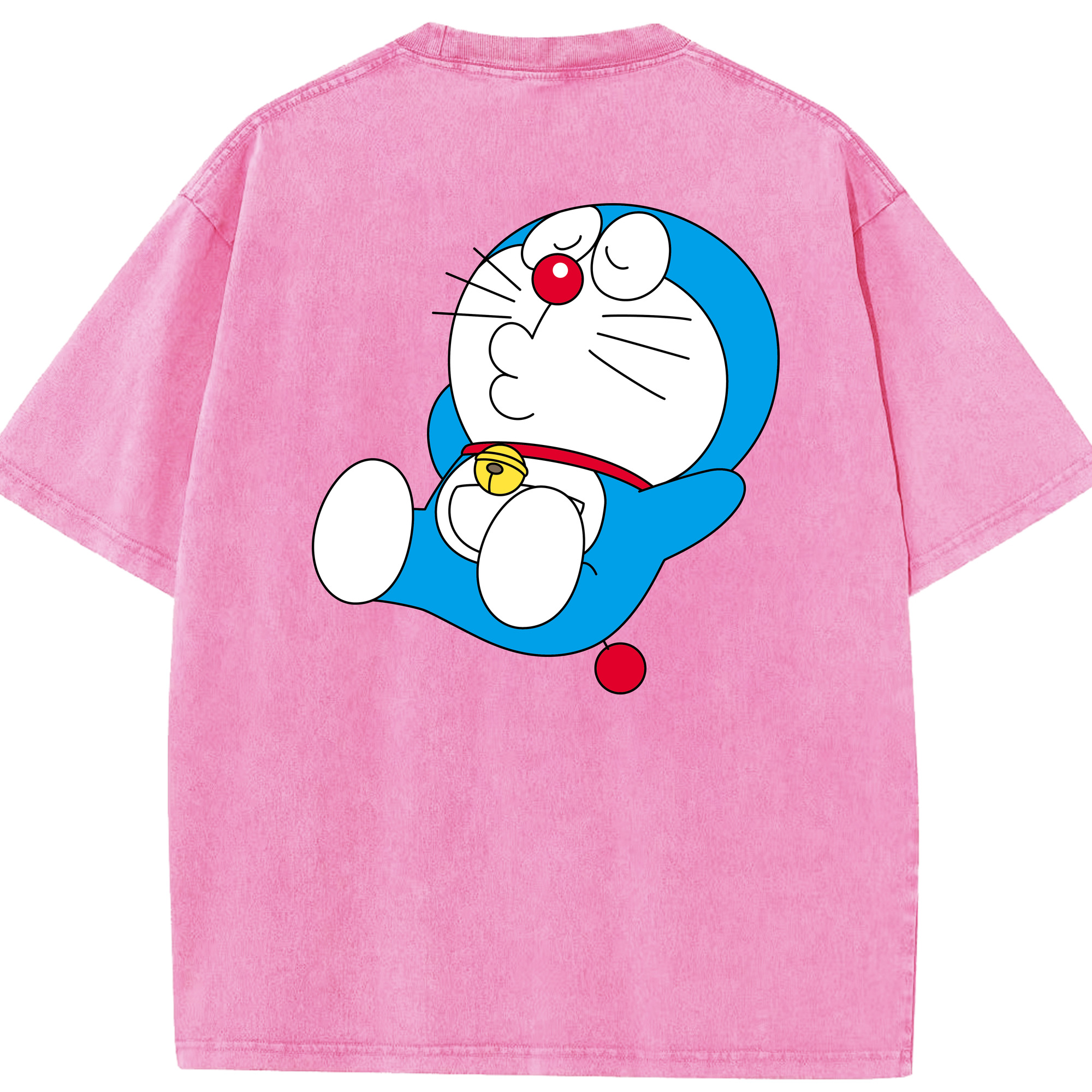 （画像用） ドラえもん Doraemon 綿100% ヴィンテージ風 半袖Tシャツ（背面プリント）